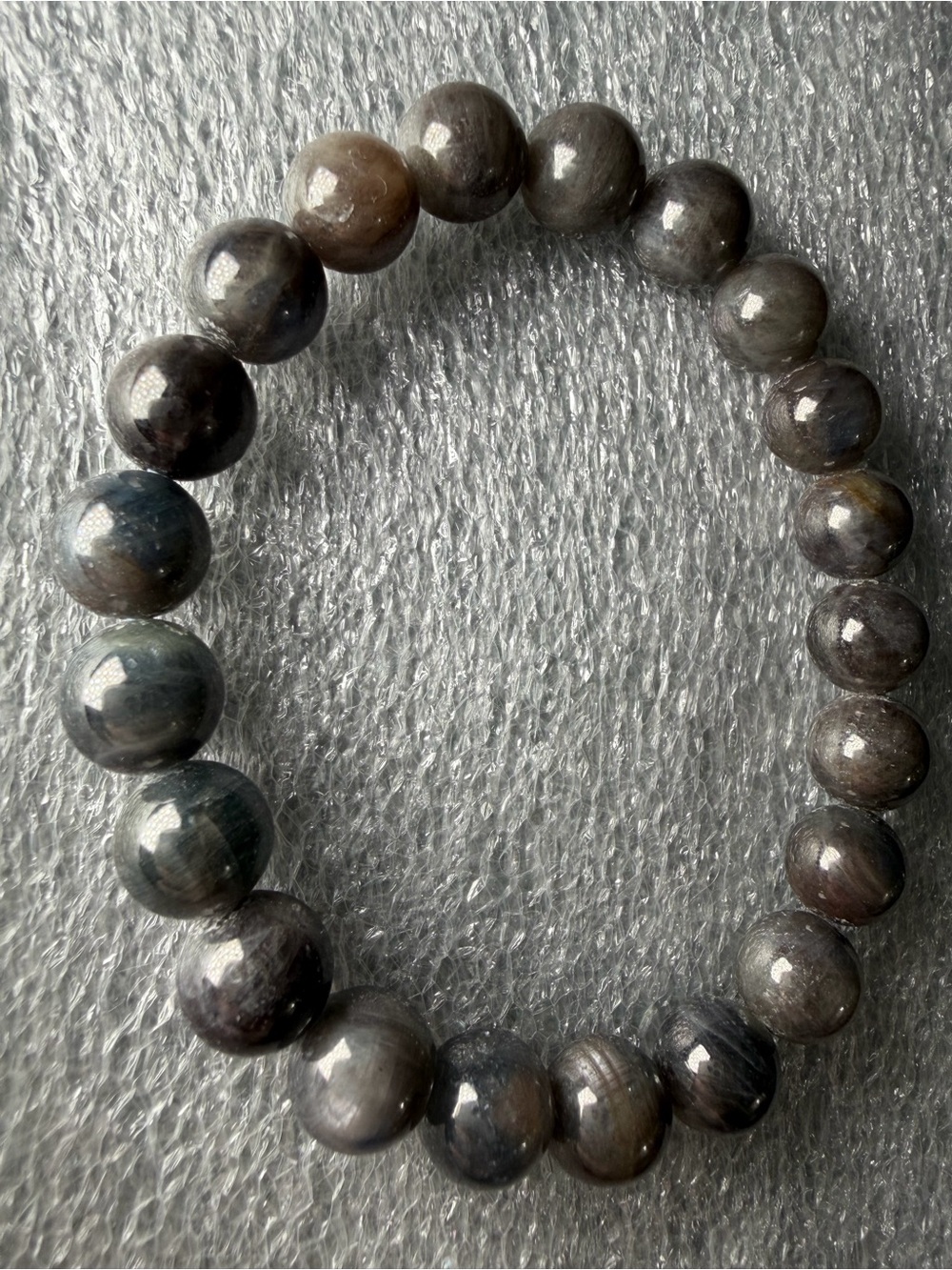 Gorgeous 9MM Dark Blue Sapphire Natural Crystal Bracelet